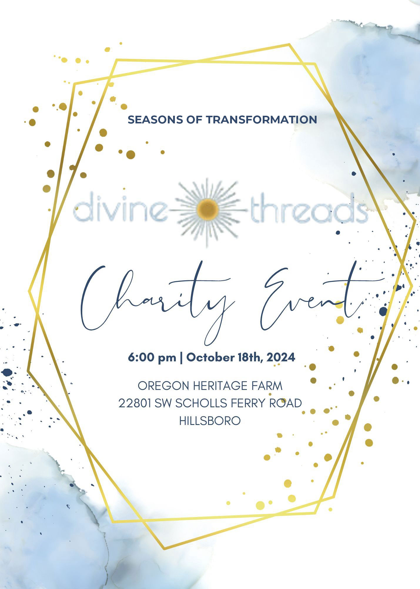 Save the Date Charity Event