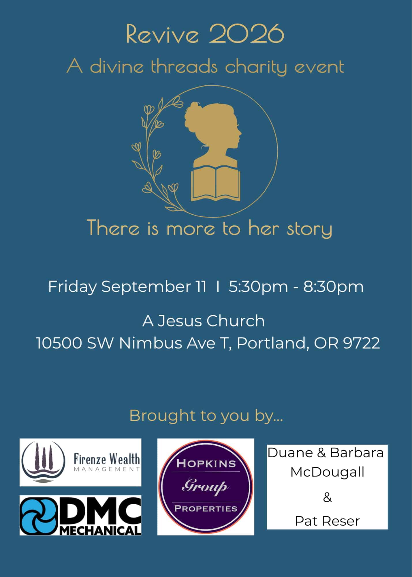 Save The Date 2026 Divine Threads Announcement with Gold & Silver Sponsors